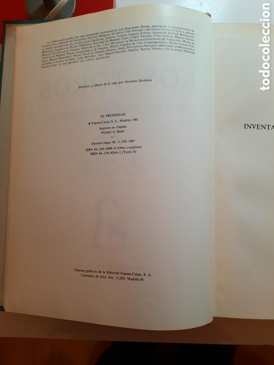 Libros: Los Toros Coss&iacute;o Espasa Calpe tomo 6 - Foto 2