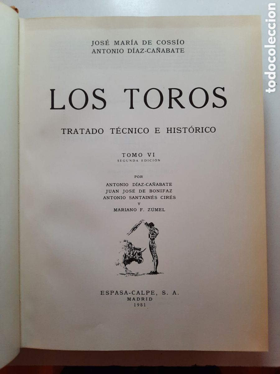 Libros: Los Toros Coss&iacute;o Espasa Calpe tomo 6 - Foto 6