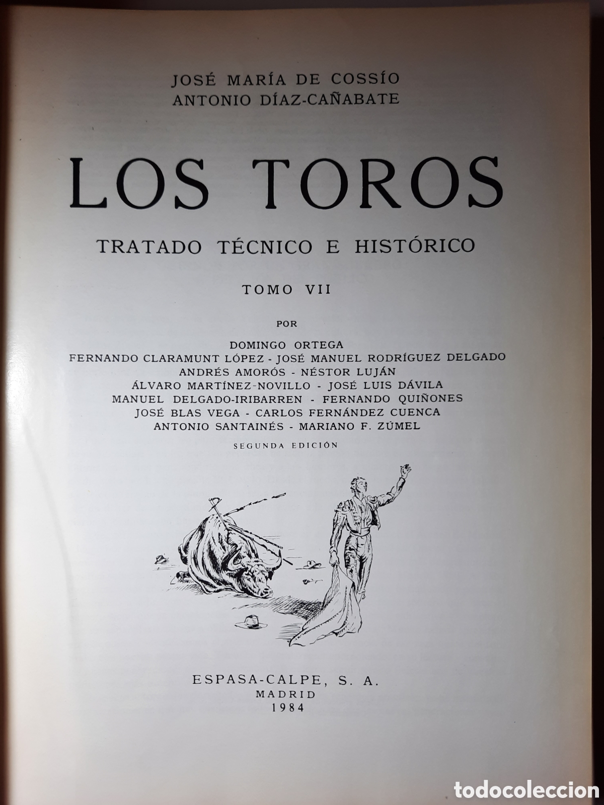 Libros: Los Toros Coss&iacute;o Espasa Calpe Tomo 7