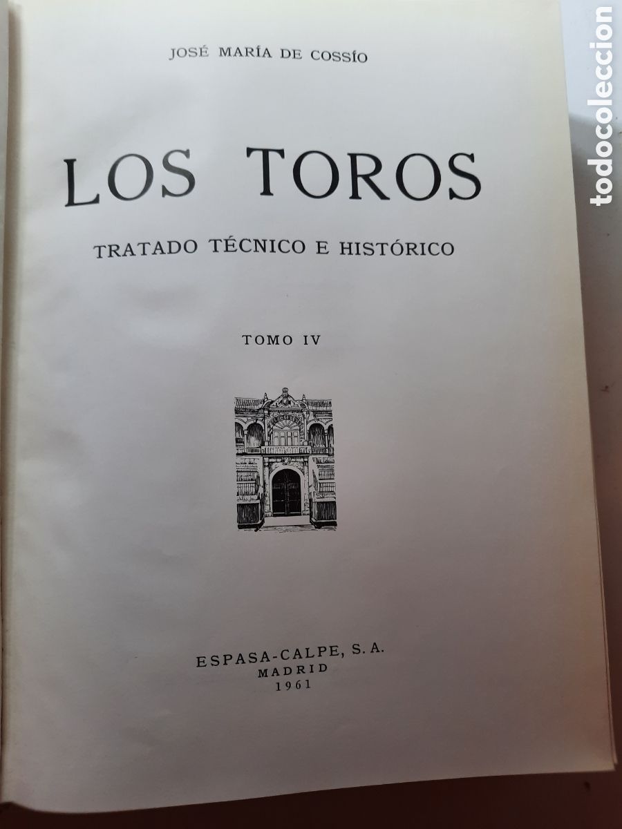 Libros: Los Toros - Coss&iacute;o - Espasa Calpe - Tomo 4 - Foto 3