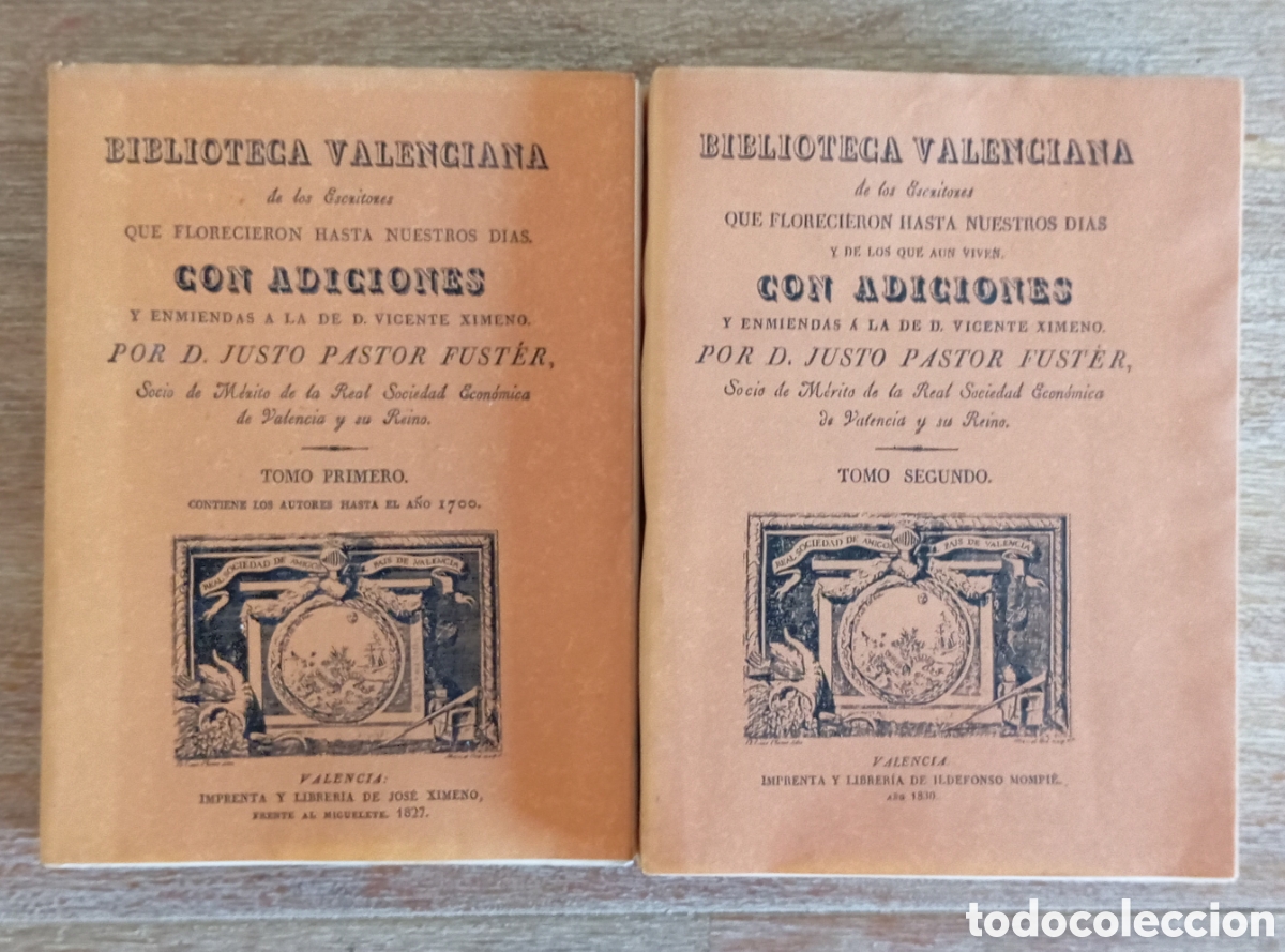 Libros: BIBLIOTECA VALENCIANA DE LOS ESCRITORES QUE FLORECIERON - JUSTO PASTOR