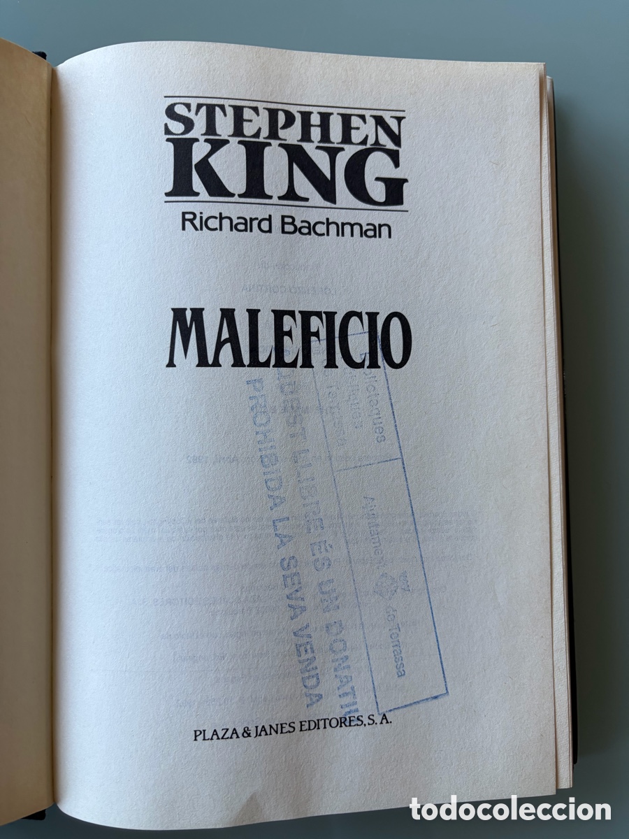 Libros: MALEFICIO STEPHEN KING PRIMERA EDICI&Oacute;N 1992 - Foto 9
