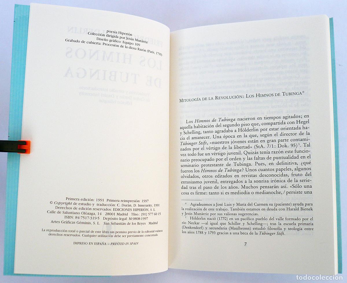 Libros: Los himnos de Tubinga, Friedrich Holderlin - Foto 6