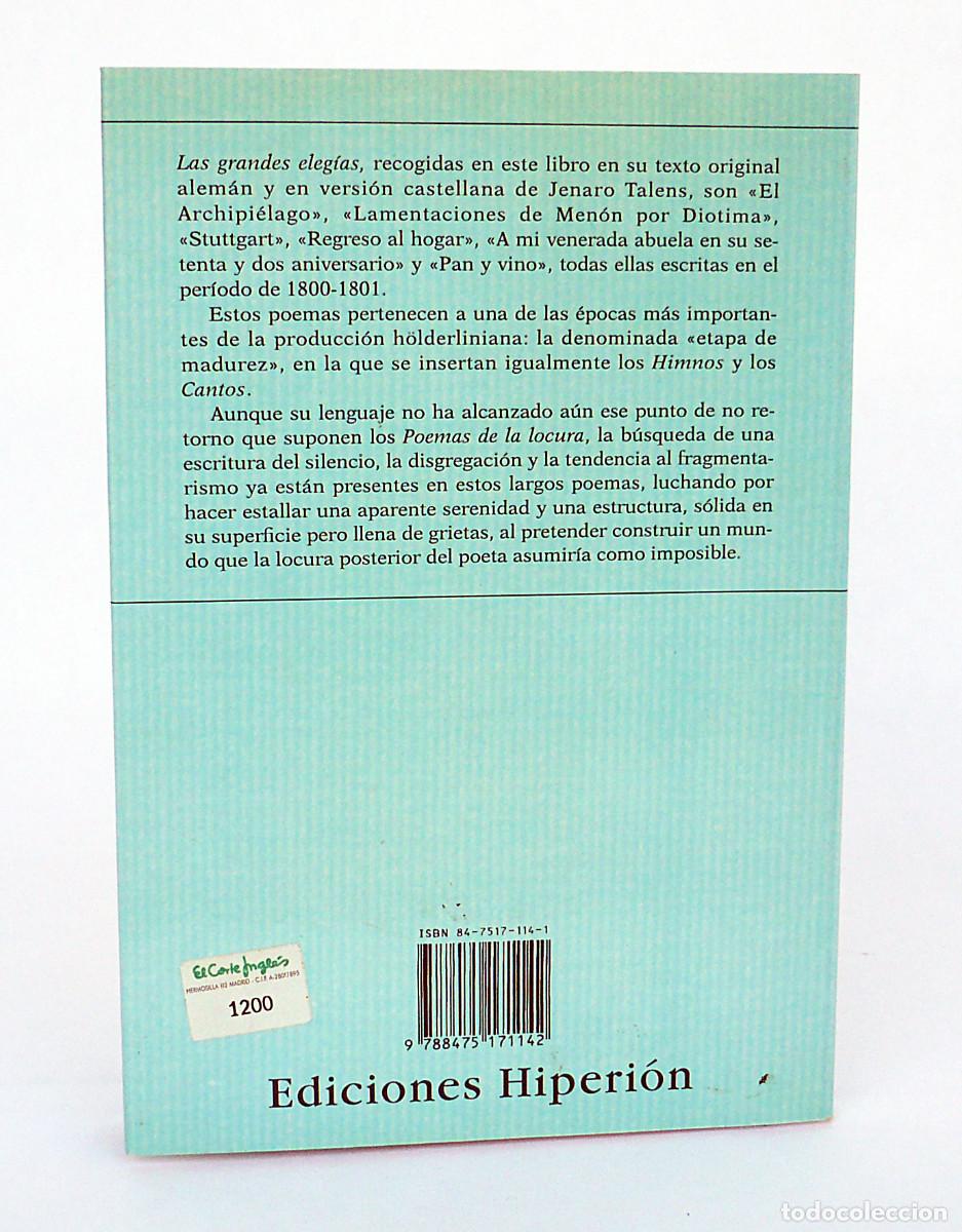 Libros: Las grandes elegias, Friedrich Holderlin - Foto 4