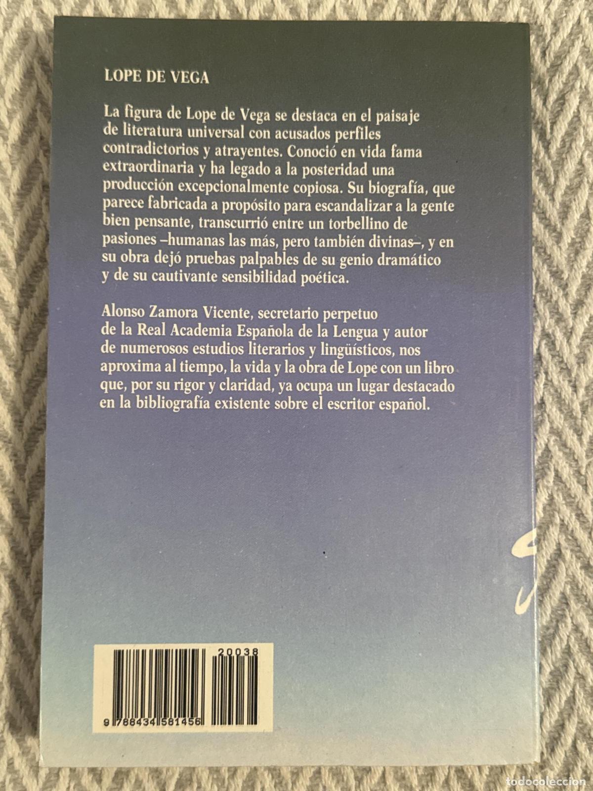 Libros: Lope de Vega - A. Zamora Vicente - Foto 3