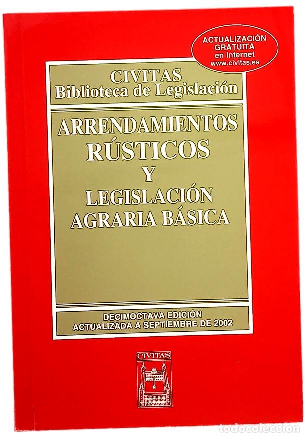 Libros: Arrendamientos r&uacute;sticos y legislaci&oacute;n agraria b&aacute;sica