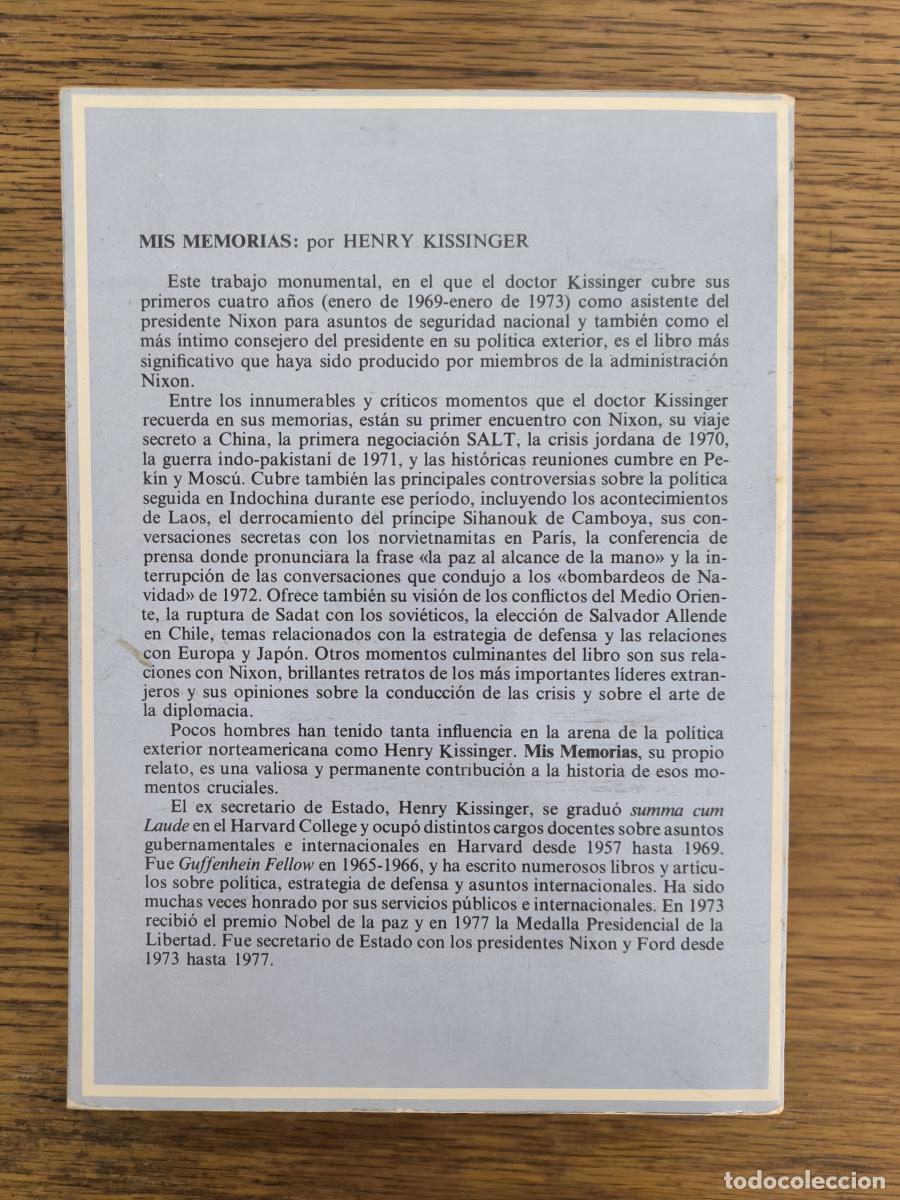 Libros: Mis memorias - Henry Kissinger - Foto 8