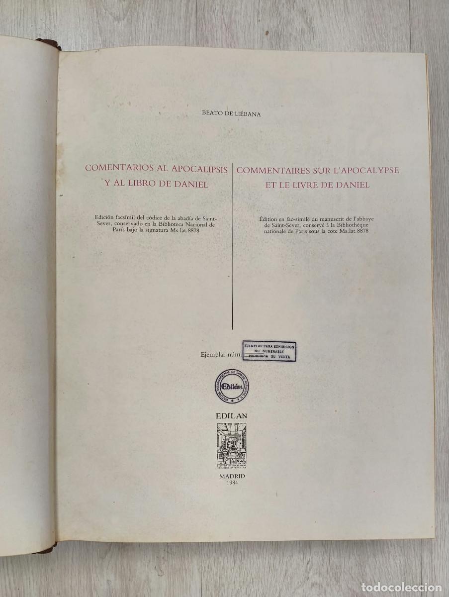 Libros: Beato de Li&eacute;bana. Comentarios al Apocalipsis y al Libro de Daniel: edici&oacute;n facs&iacute;mil. - Foto 2