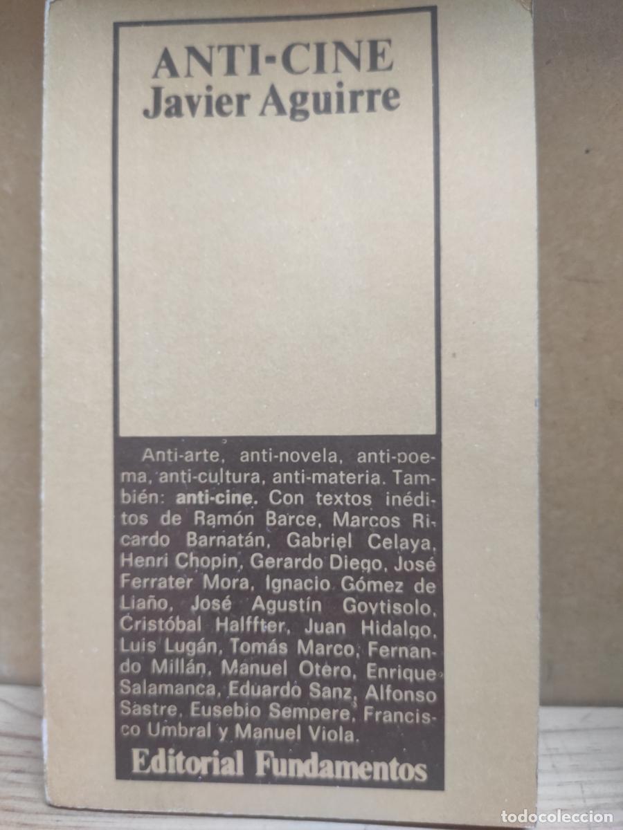 Libros: ANTI-CINE. Apuntes para una teor&iacute;a. - Javier Aguirre