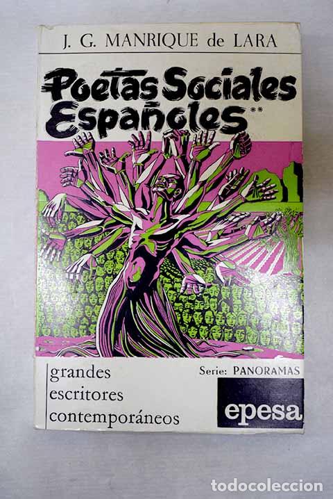 B&uuml;cher: Poetas sociales espa&ntilde;oles.- Manrique de Lara, Jose Gerardo