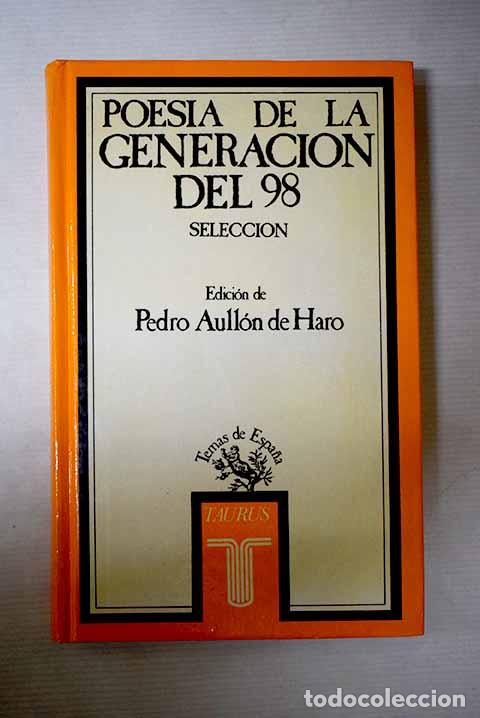 Libri di seconda mano: Poes&iacute;a de la generaci&oacute;n del 98: (selecci&oacute;n)