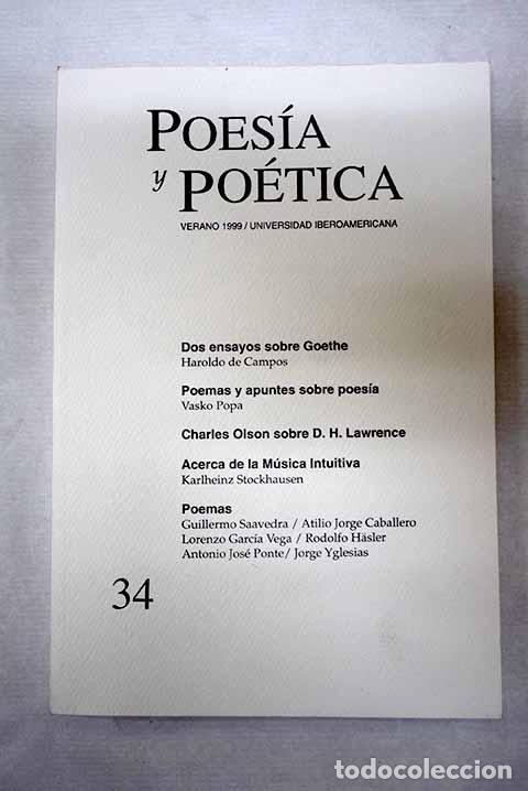 books: Poes&iacute;a y po&eacute;tica, n&ordm; 34