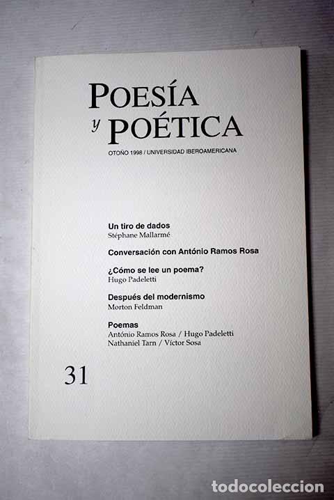 books: Poes&iacute;a y po&eacute;tica, n&ordm; 31