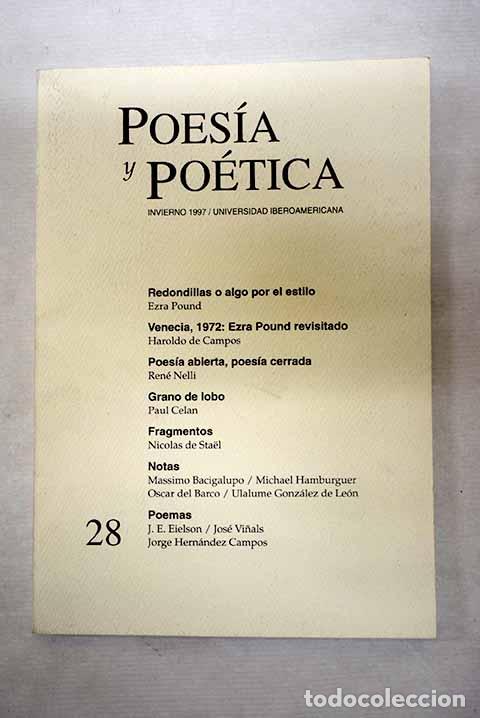 books: Poes&iacute;a y po&eacute;tica, n&ordm; 28