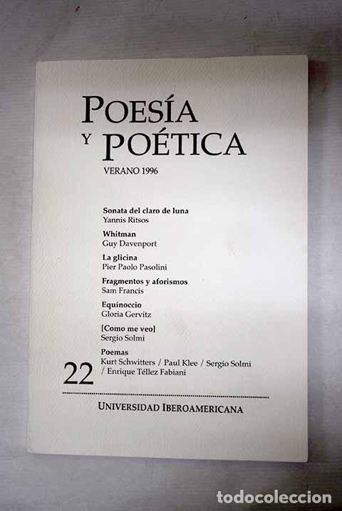 books: Poes&iacute;a y po&eacute;tica, n&ordm; 22