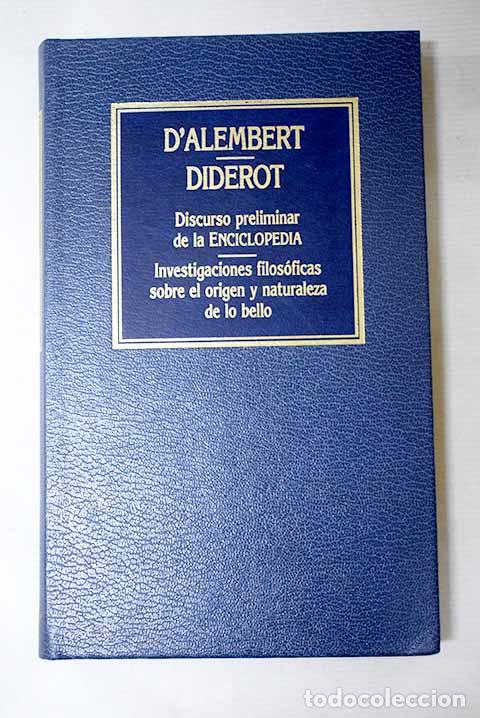Libros: Discurso preliminar de la enciclopedia.- Alembert, Jean le Rond d