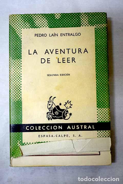 Livros em segunda m&atilde;o: La aventura de leer: La&iacute;n Entralgo, Pedro.- La&iacute;n Entralgo, Pedro