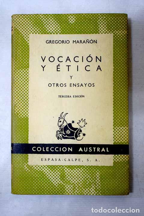 Livros em segunda m&atilde;o: Vocaci&oacute;n y &eacute;tica ; y otros ensayos.- Mara&ntilde;&oacute;n, Gregorio