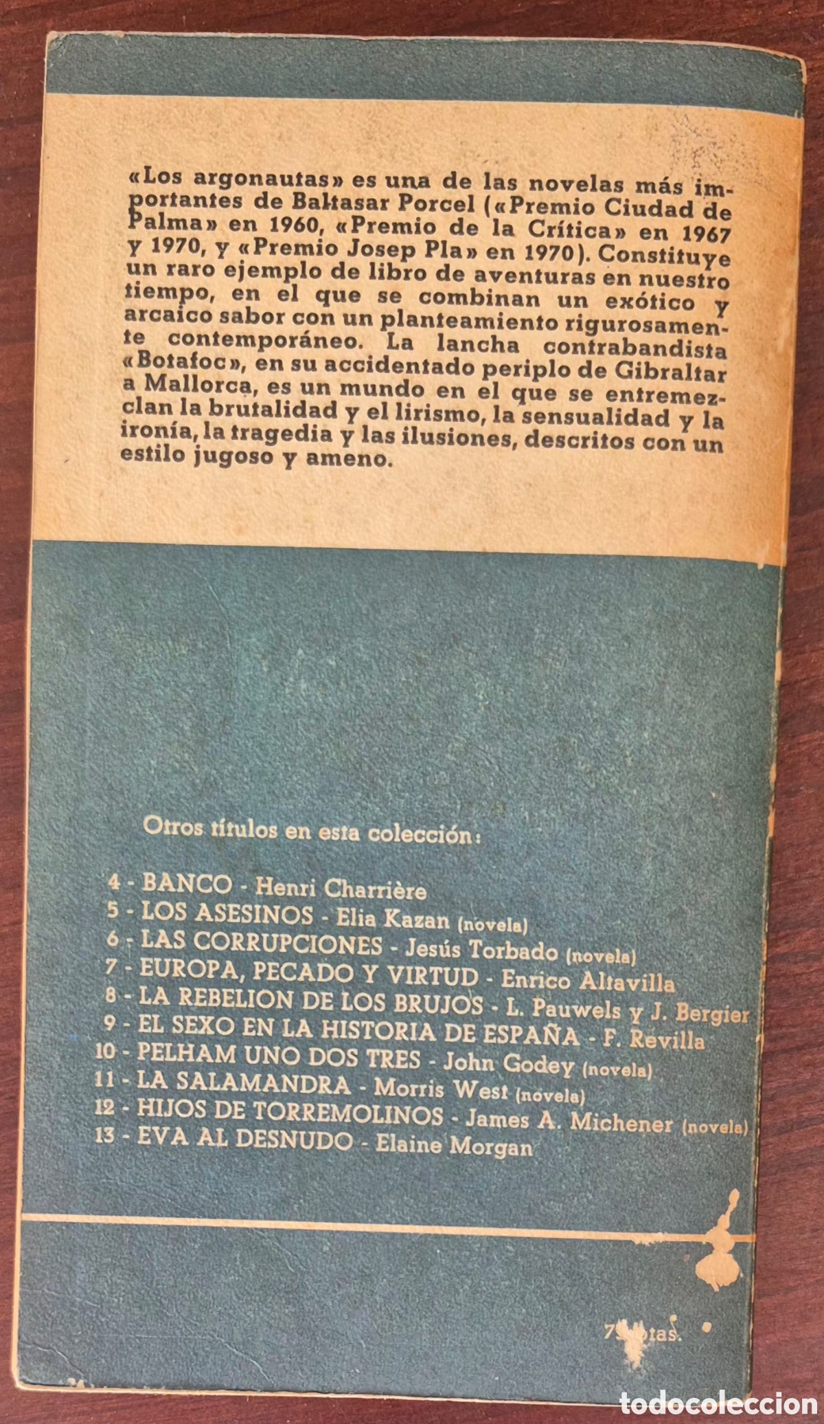 Libros: BALTASAR PORCEL - LOS ARGONAUTAS - Foto 2