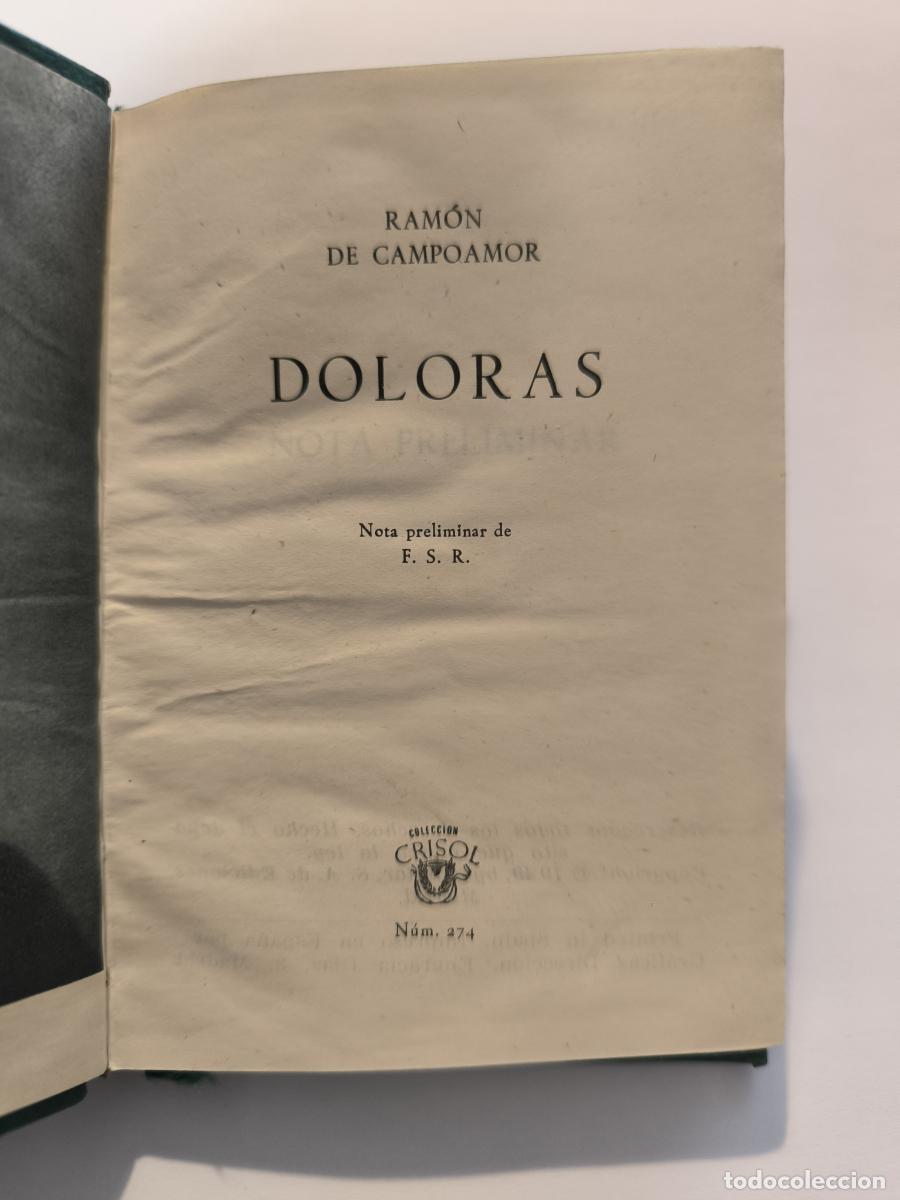 Libros: Doloras - Ram&oacute;n de Campoamor