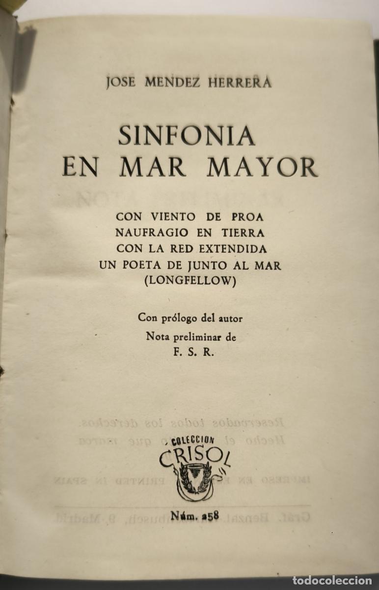Libros: Sinfon&iacute;a en mar mayor - Jos&eacute; M&eacute;ndez Herrera