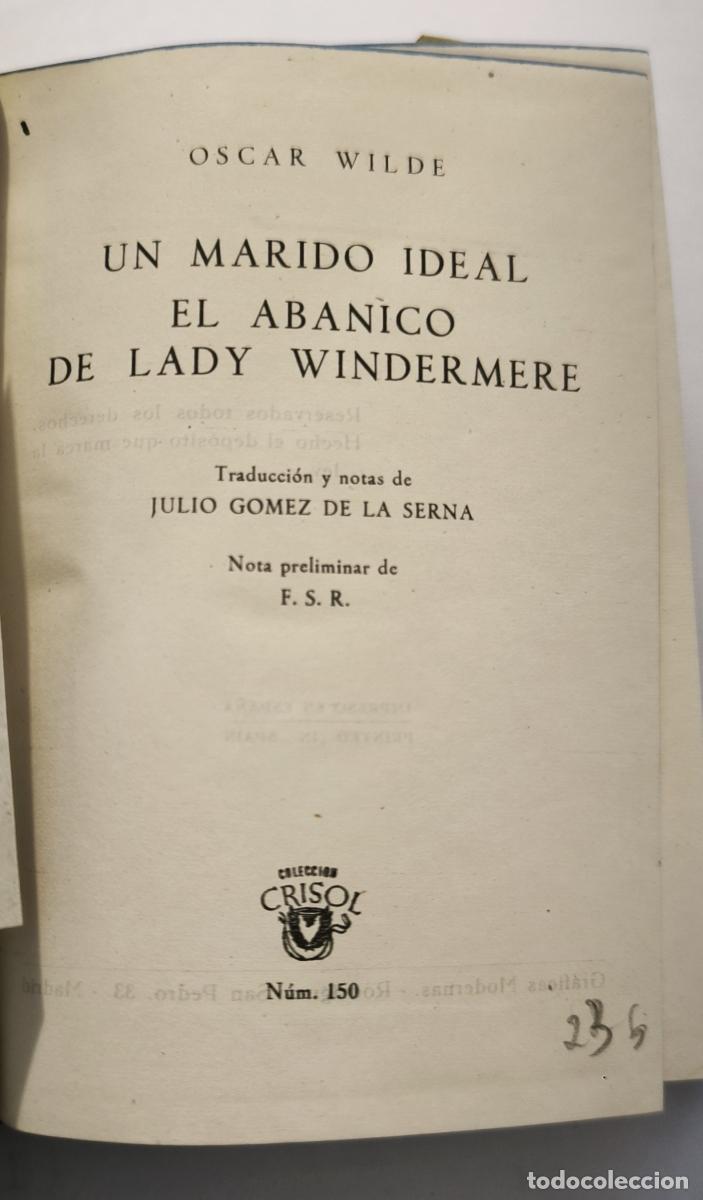 Libros: Un marido ideal. El abanico de Lady Windermere - Oscar Wilde
