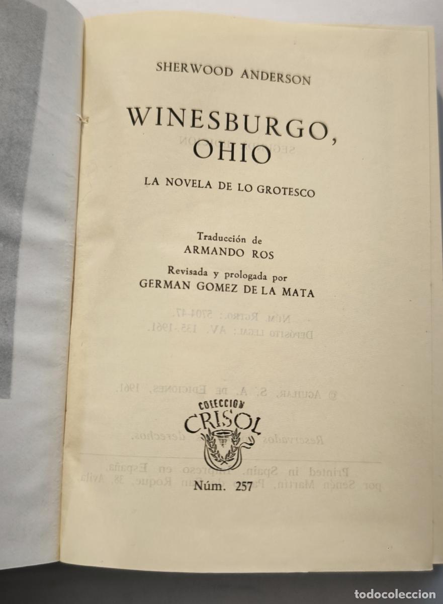 Libros: Winesburgo, Ohio: - Sherwood Anderson.