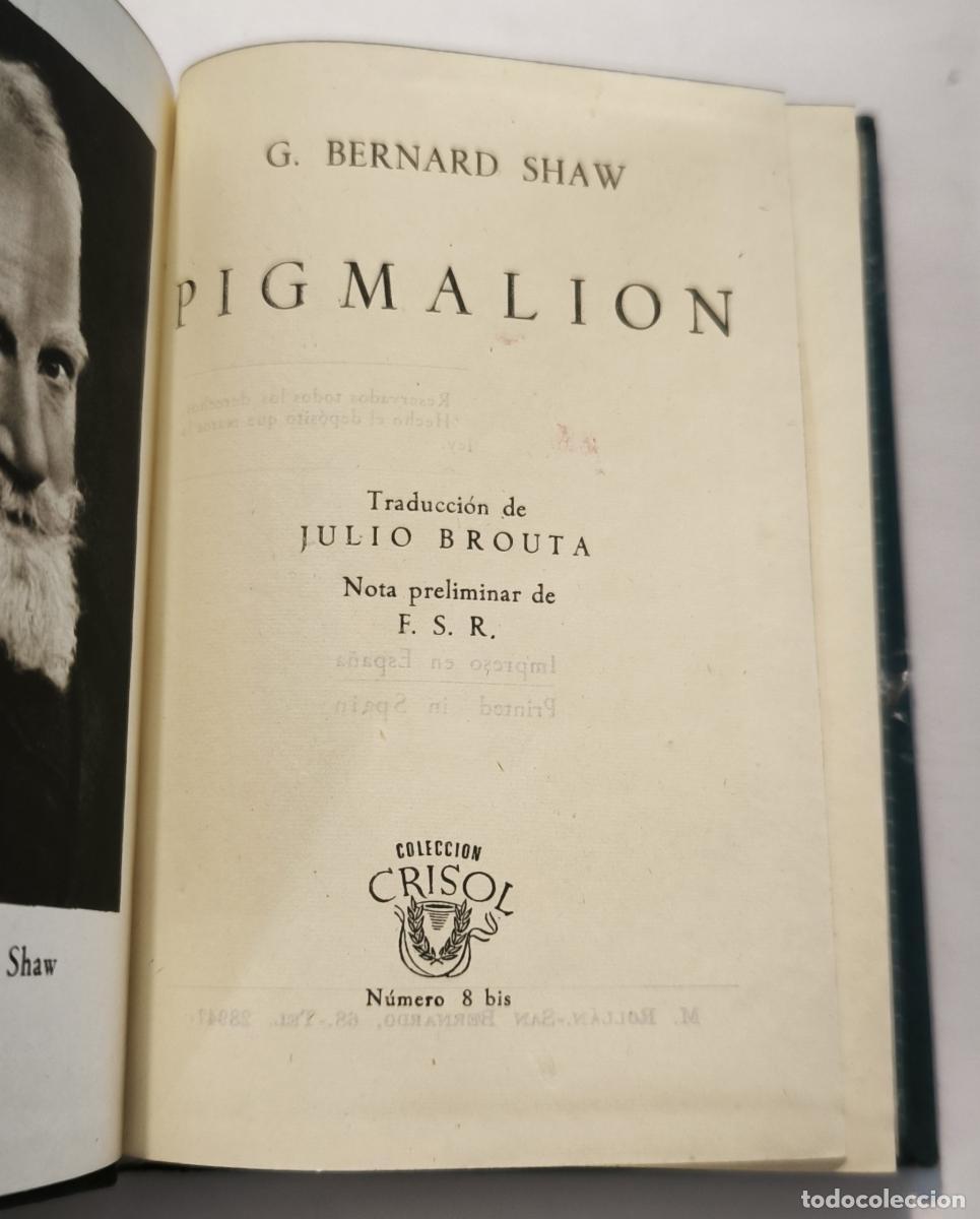 Libros: Pigmali&oacute;n - G. Bernard Shaw