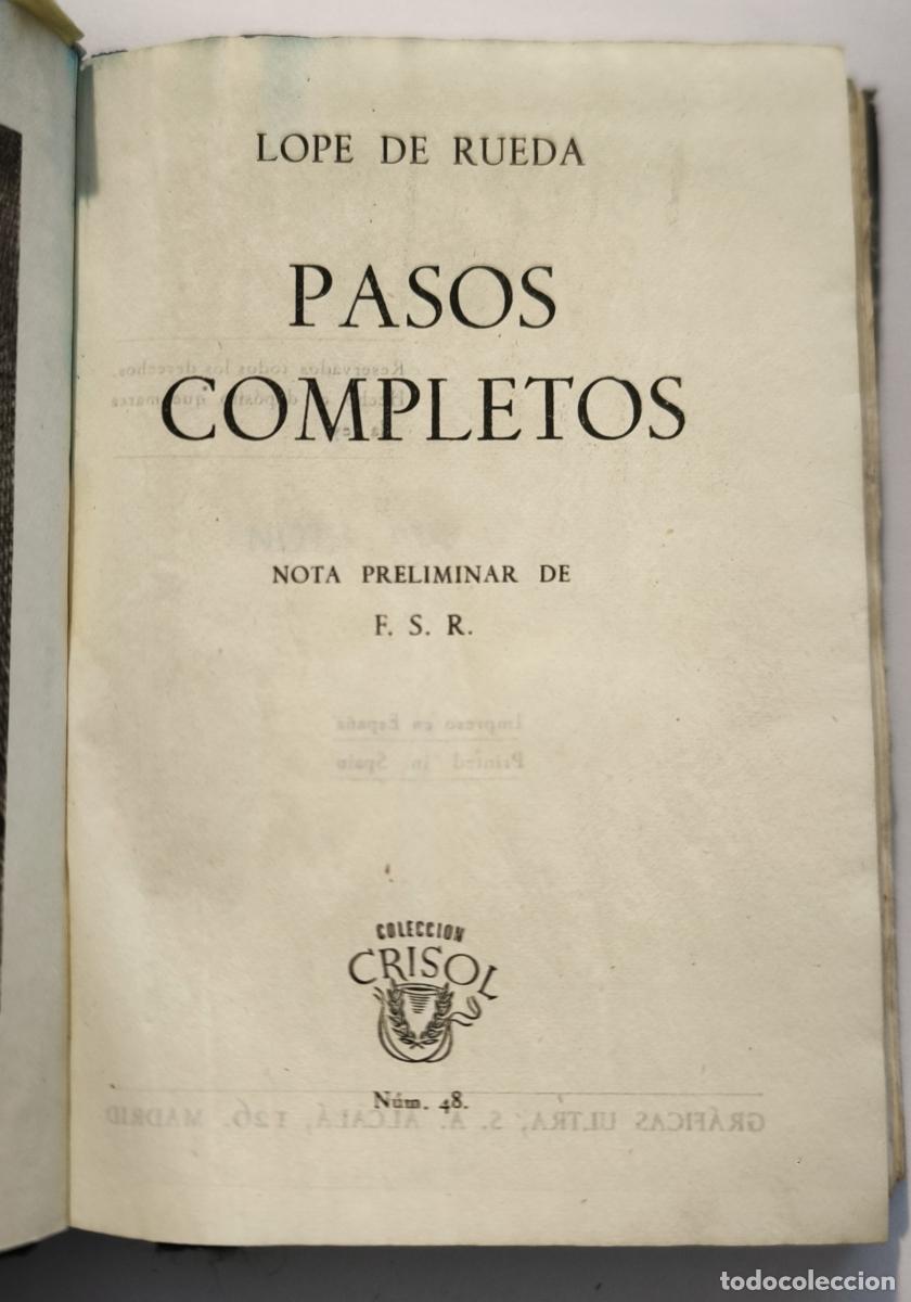 Libros: Pasos completos - Lope de Rueda