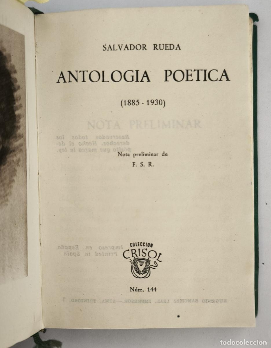 B&uuml;cher: Antolog&iacute;a po&eacute;tica (1885-1930) - Salvador Rueda
