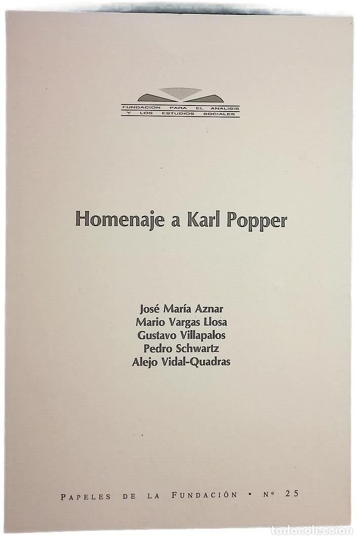 Libros: Homenaje a Karl Popper - VV.AA