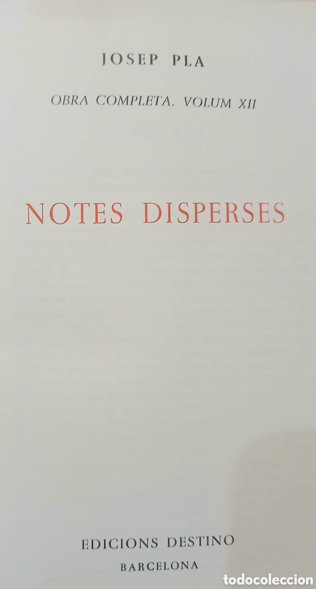 Libros: Notes disperses, Josep Pla - Foto 3