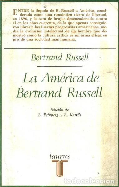 Libros: La Am&eacute;rica de Bertrand Russell- 9788430611454