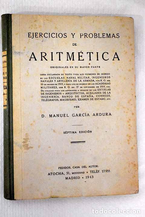 Libri di seconda mano: Ejercicios y problemas de Aritmetica.- Garc&iacute;a Ardura, Manuel