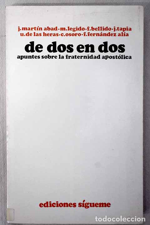 Libros: De dos en dos: apuntes sobre la fraternidad apost&oacute;lica