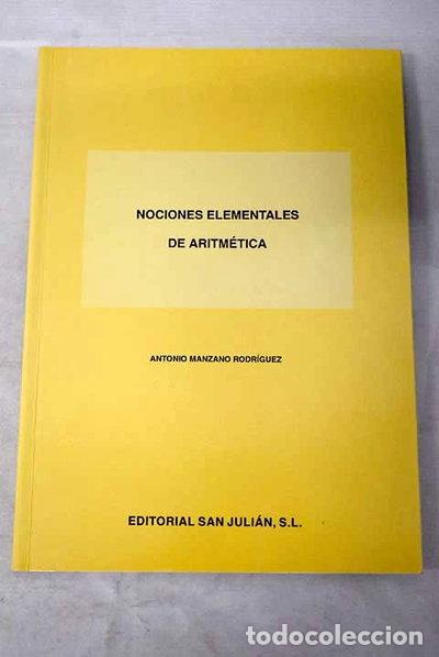 Libros: Nociones elementales de aritm&eacute;tica- 9788488757036