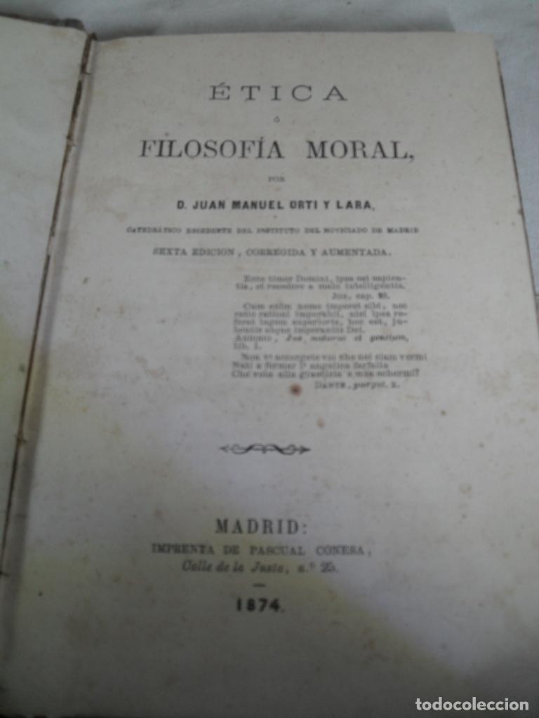 Livros em segunda m&atilde;o: ETICA O FILOSOFIA MORAL - JUAN MANUEL URTI Y LARA