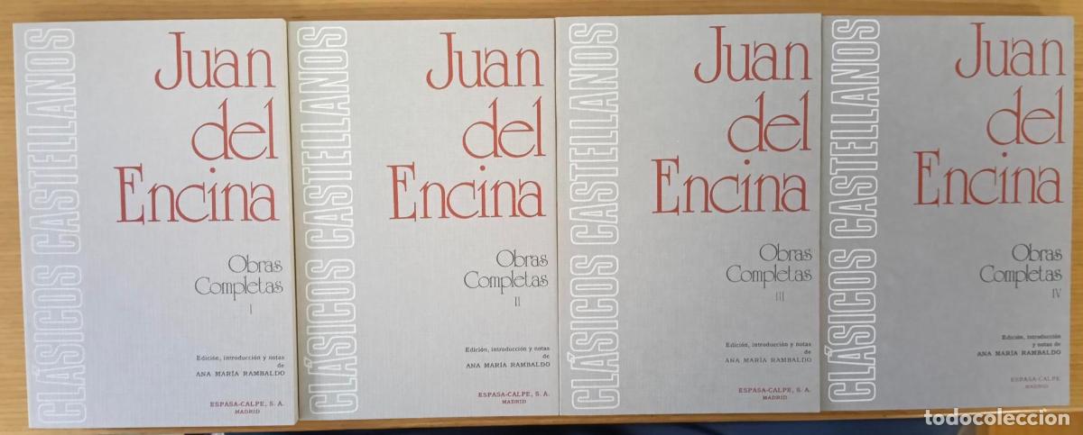 Livros em segunda m&atilde;o: Obras completas. Tomos I, II, III y IV - Encina, Juan del