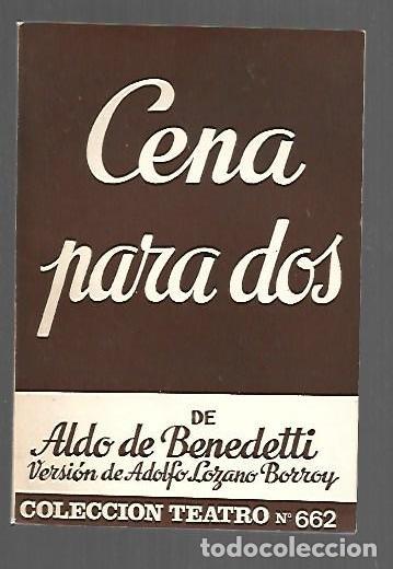 Livres: CENA PARA DOS - BENEDETTI, ALDO DE (VERSION DE ADOLFO LOZANO BORROY)
