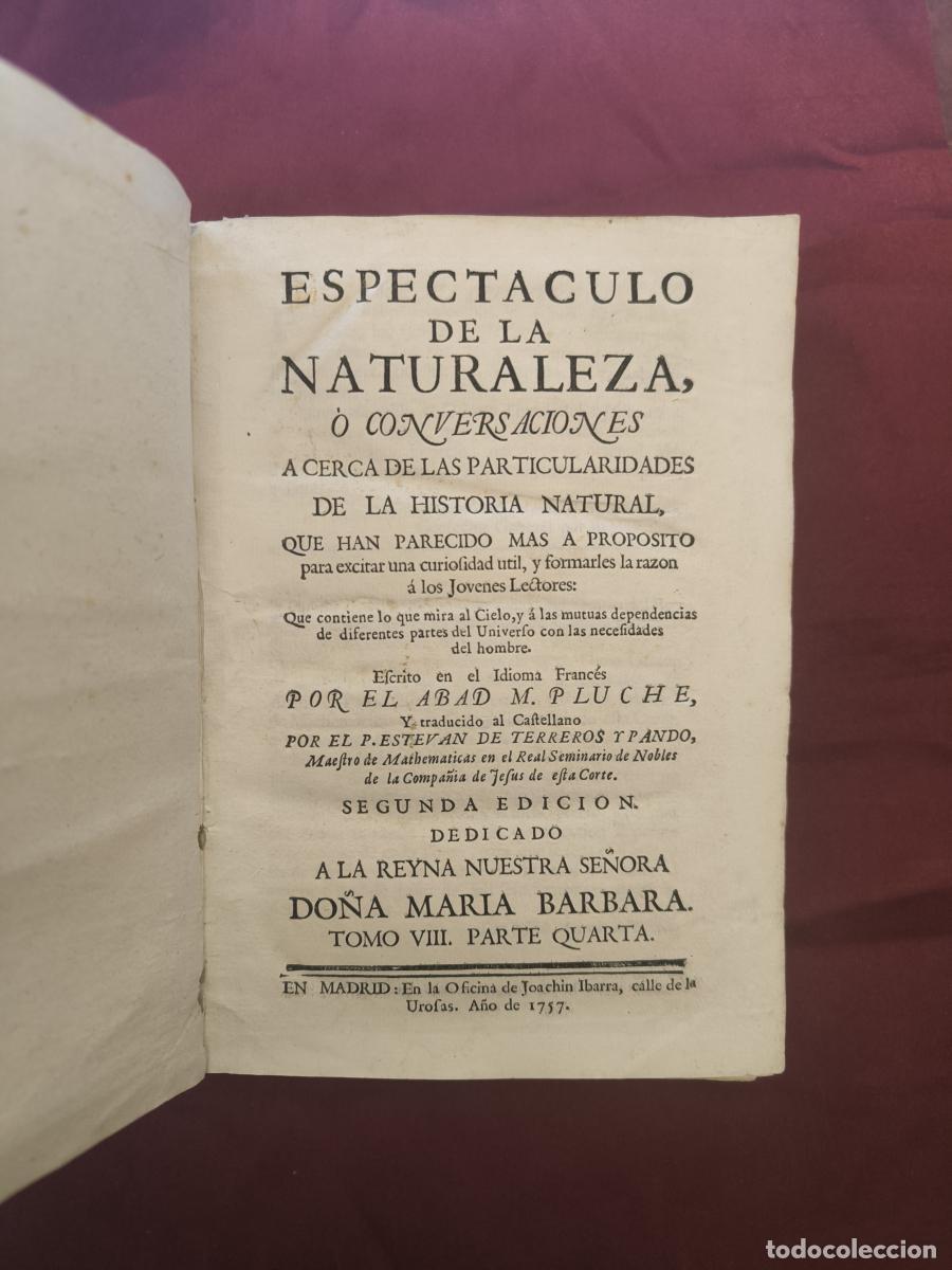 Libros: Espect&aacute;culo de la Naturaleza, o Conversaciones acerca de las particularidades de la Historia Natural