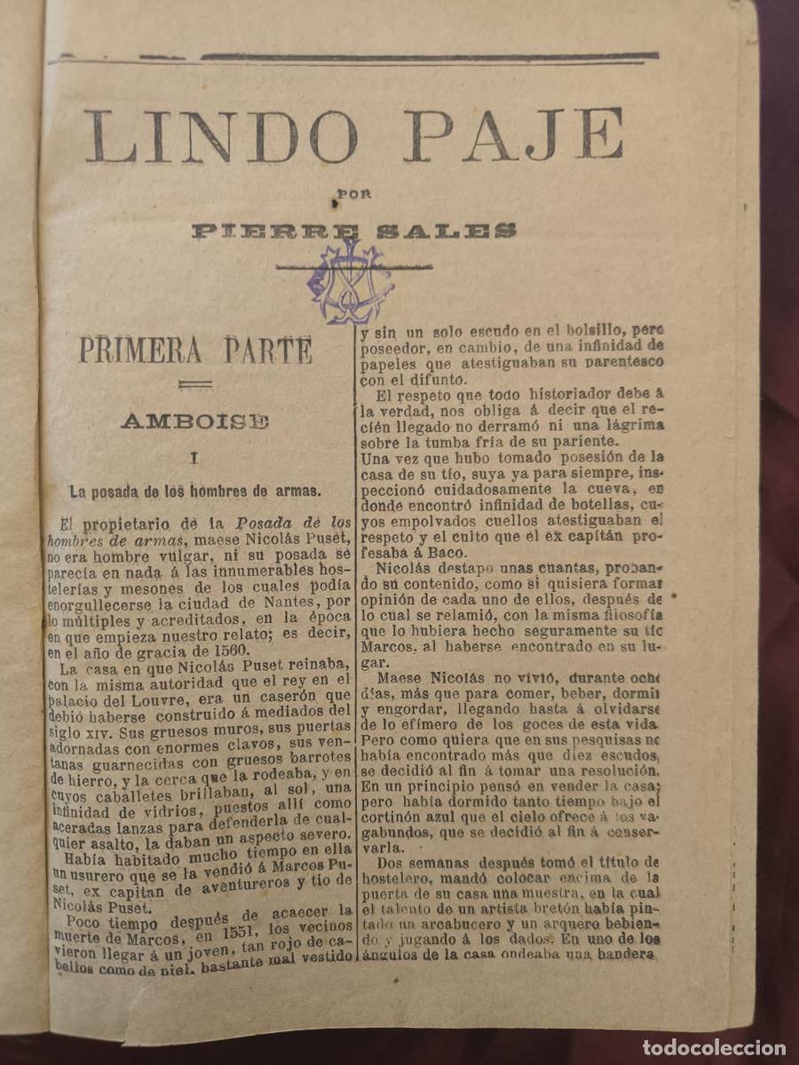 Libros: Lindo paje - Amores que matan - Todo menos el honor - Flor de C&oacute;rcega - - vv.aa.