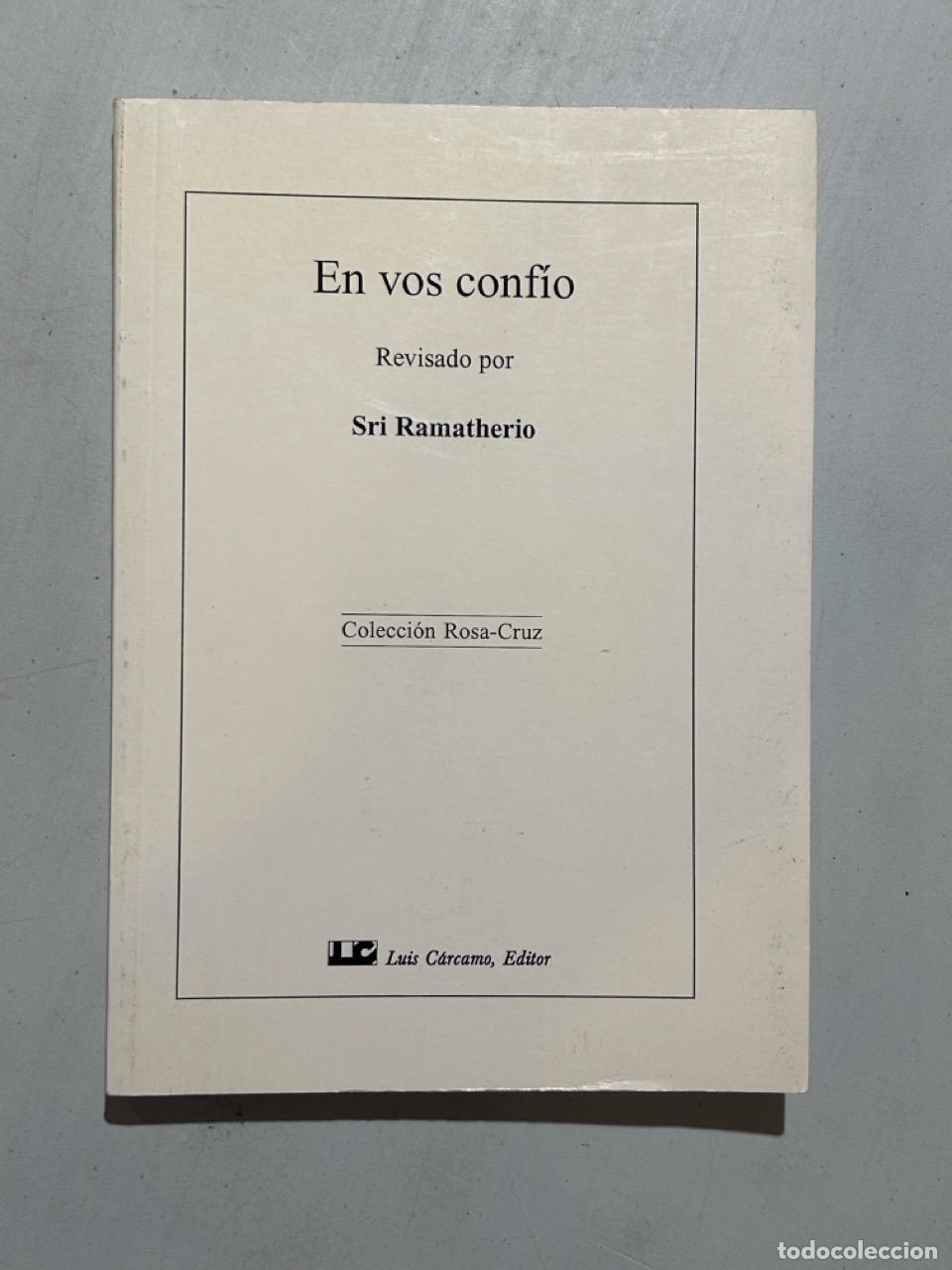 Libri di seconda mano: Ramatherio Sri - En Vos conf&iacute;o