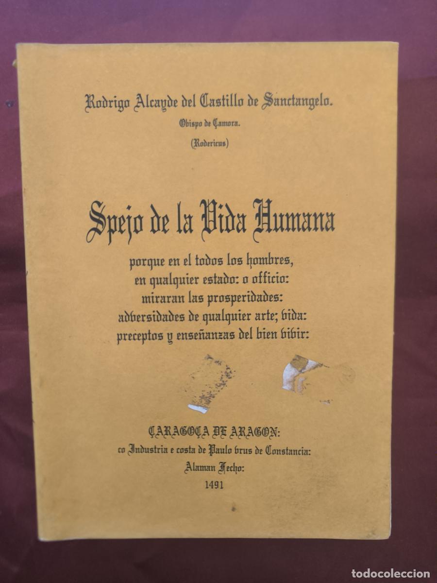 Libros: Spejo de la vida humana - Rodrigo S&aacute;nchez de Ar&eacute;valo - Foto 1