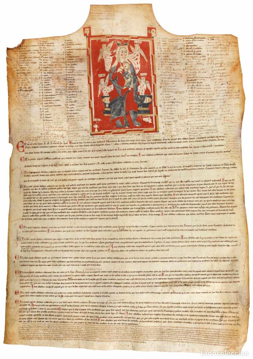 Libros: FACSIMIL PERGAMINO DE LA FUNDACI&Oacute;N DE LA COFRAD&Iacute;A DE LOS MERCADERES DE T&Agrave;RREGA, 1269
