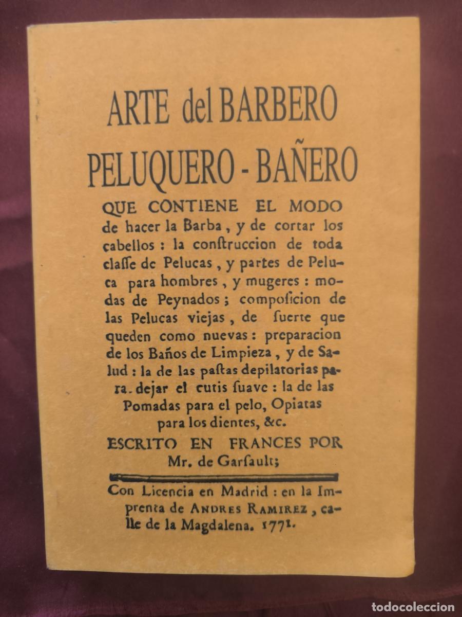 Libros: Arte del barbero peluquero ba&ntilde;ero - Fran&ccedil;ois-Alexandre de Garsault