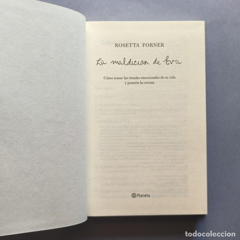 Libros: La Maldici&oacute;n de Eva. (Ejemplar dedicado). - Forner, Rosetta. - Foto 4