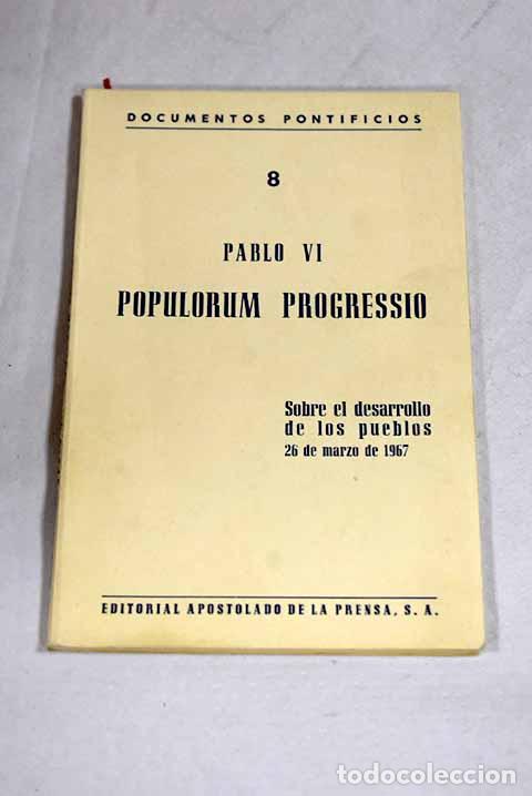 Livros em segunda m&atilde;o: Carta enc&iacute;clica de su Santidad el Papa Pablo VI: sobre el desarrollo de los pueblos