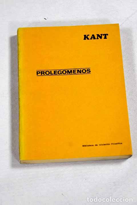 Libros: Proleg&oacute;menos: Kant, Immanuel.- Kant, Immanuel