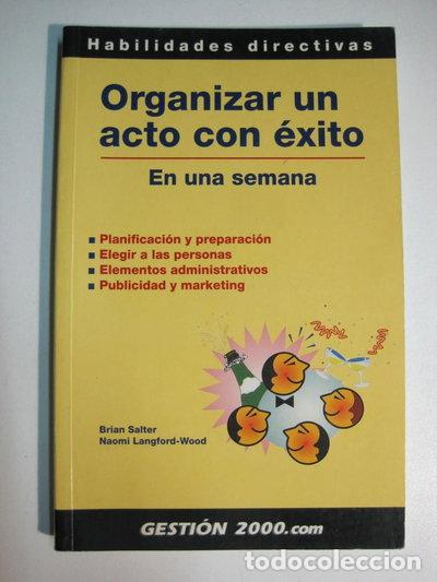 Libros: Organizar un acto con &eacute;xito- 9788480889360