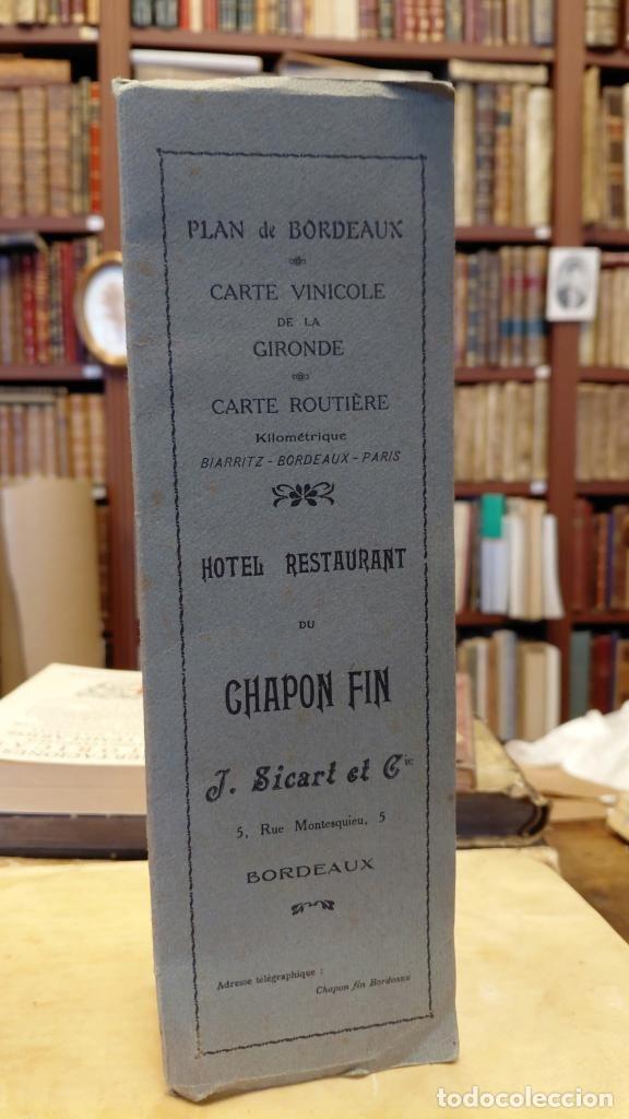 Libros: PLAN DE BORDEAUX - Carte vinicole de la Gironde - Carte routiere kilometrique Biarritz Bordeaux Pari